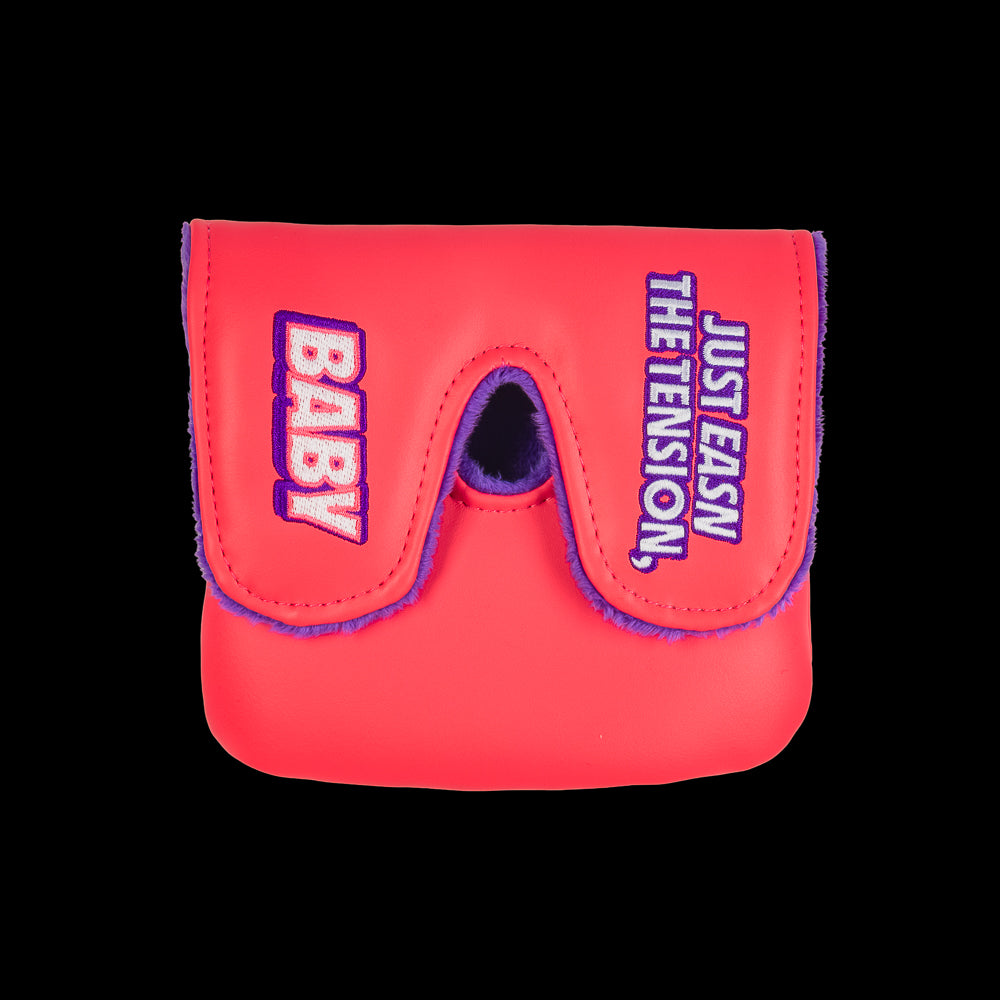 Happy Gilmore official Chubbs Peterson pink Easn The Tension, Baby themed XL center shaft mallet putter headcover.