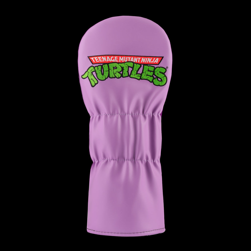 TMNT Donnie driver cover featuring bold purple and brick details. A classic Teenage Mutant Ninja Turtles Turtle Power style.