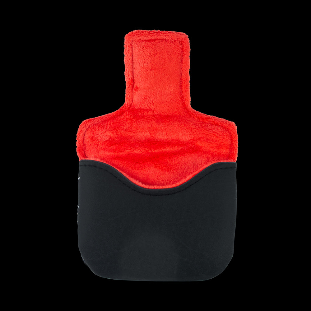 Rewind Golf x The Godfather Offer He Can't Refuse official mallet golf headcover featuring a black and white design with red fur.