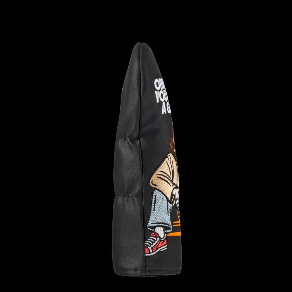 Big Lebowski official fairway wood golf headcover with obviously you're not a golfer embroidered over the dude.