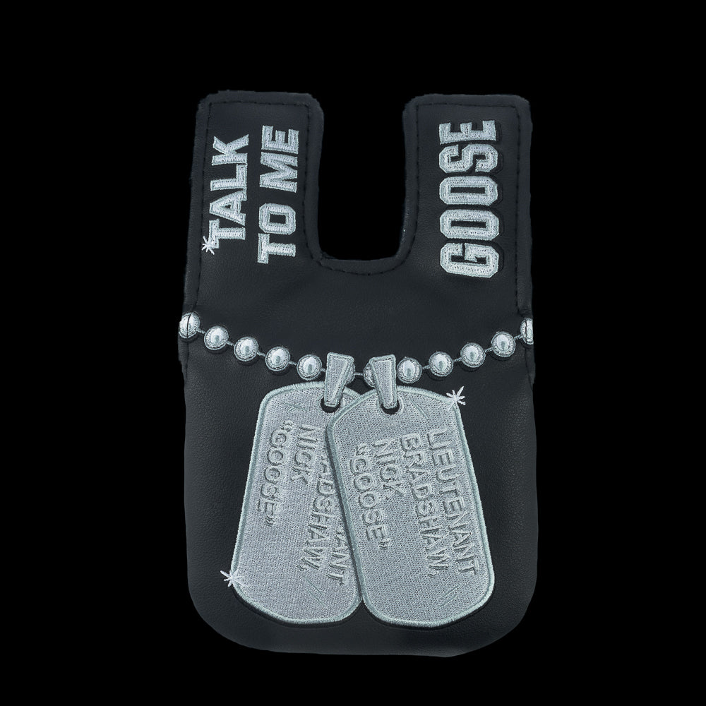 Rewind Golf x Top Gun Talk To Me Goose officially licensed small center shaft mallet putter golf headcover.