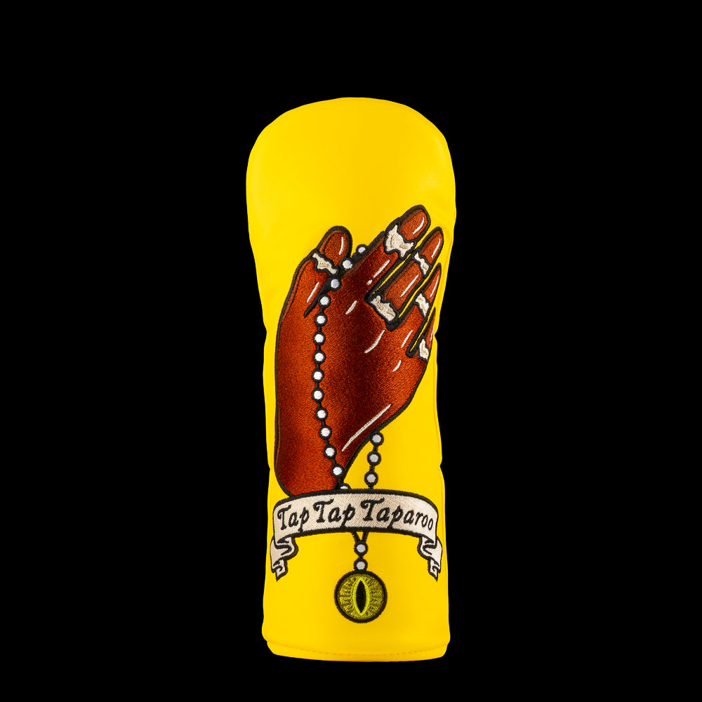 Happy Gilmore Taparoo yellow Chubbs Peterson hand fairway wood golf headcover.