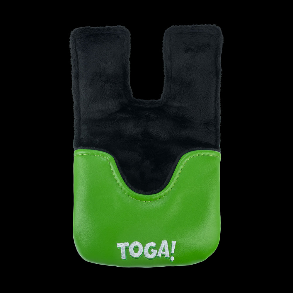 Rewind Golf x Animal House official Toga, Toga green center shafted mallet golf headcover.