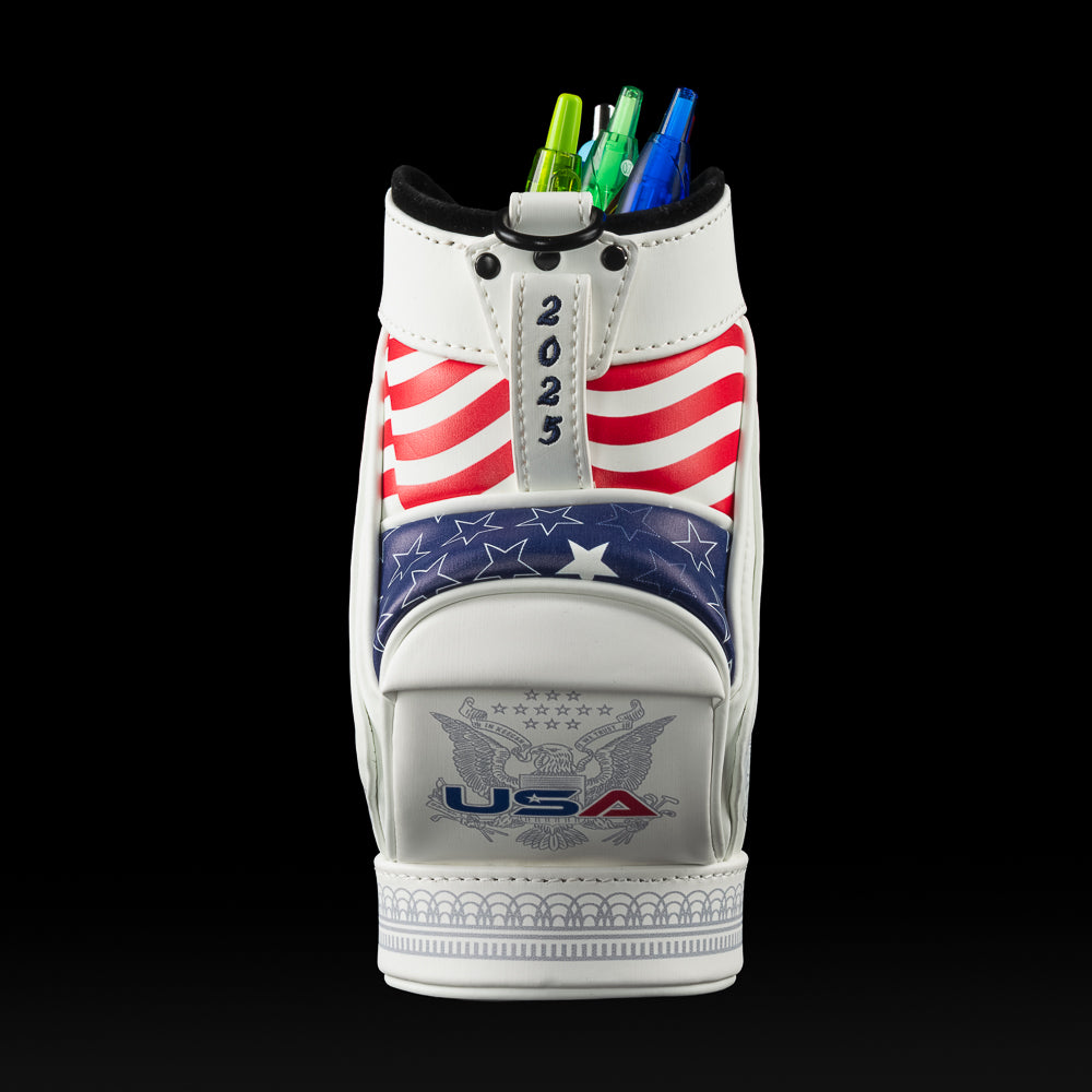 SWAG Golf mini Ryder Cup bag desk caddy office accessory.