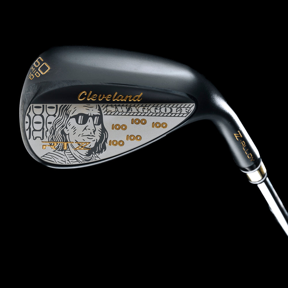 SWAG x Cleveland RTZ Wedges dollar bill themed SWAG edition black satin finish golf wedges.