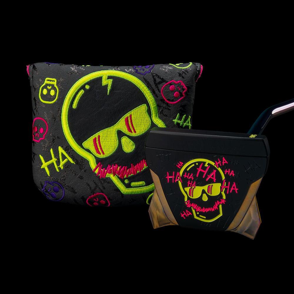 SWAG Golf The Vandal X limited edition high MOI mallet putter with Defaced Skull design on black cerakote finish and torched wing weights.