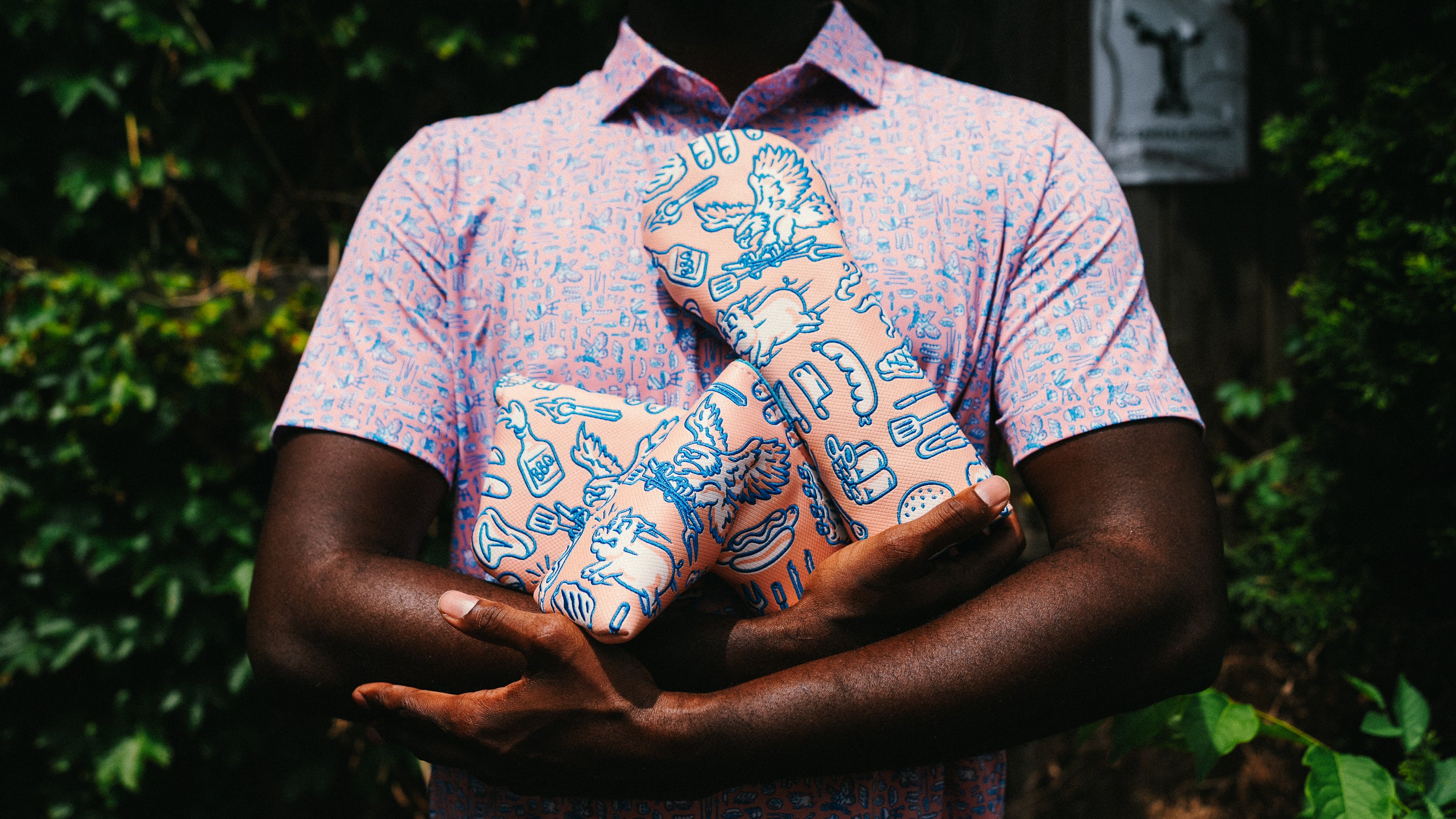 SWAG Golf 2026 Father's Day Collection featuring limited edition polo print headcovers and matching polos from our new apparel line.