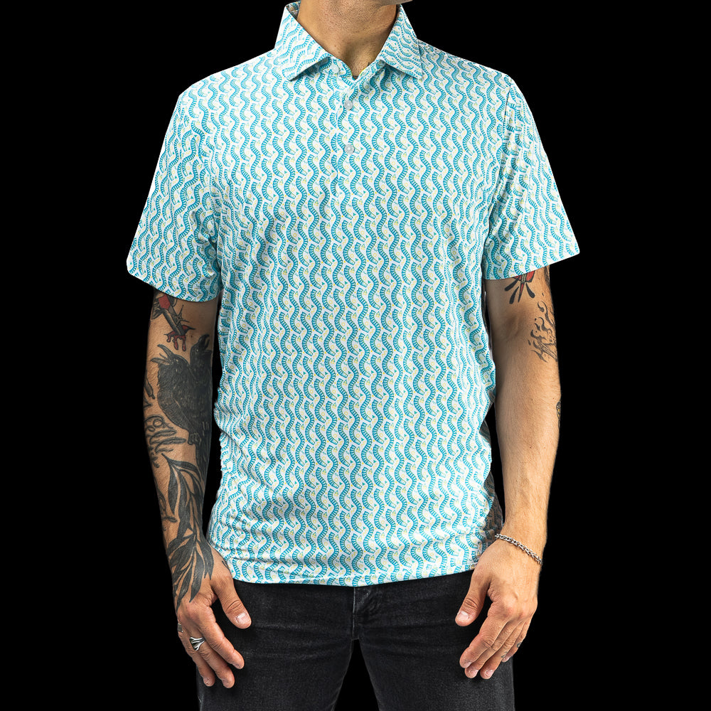 Teal Cup Snake Classic Polo Shirt