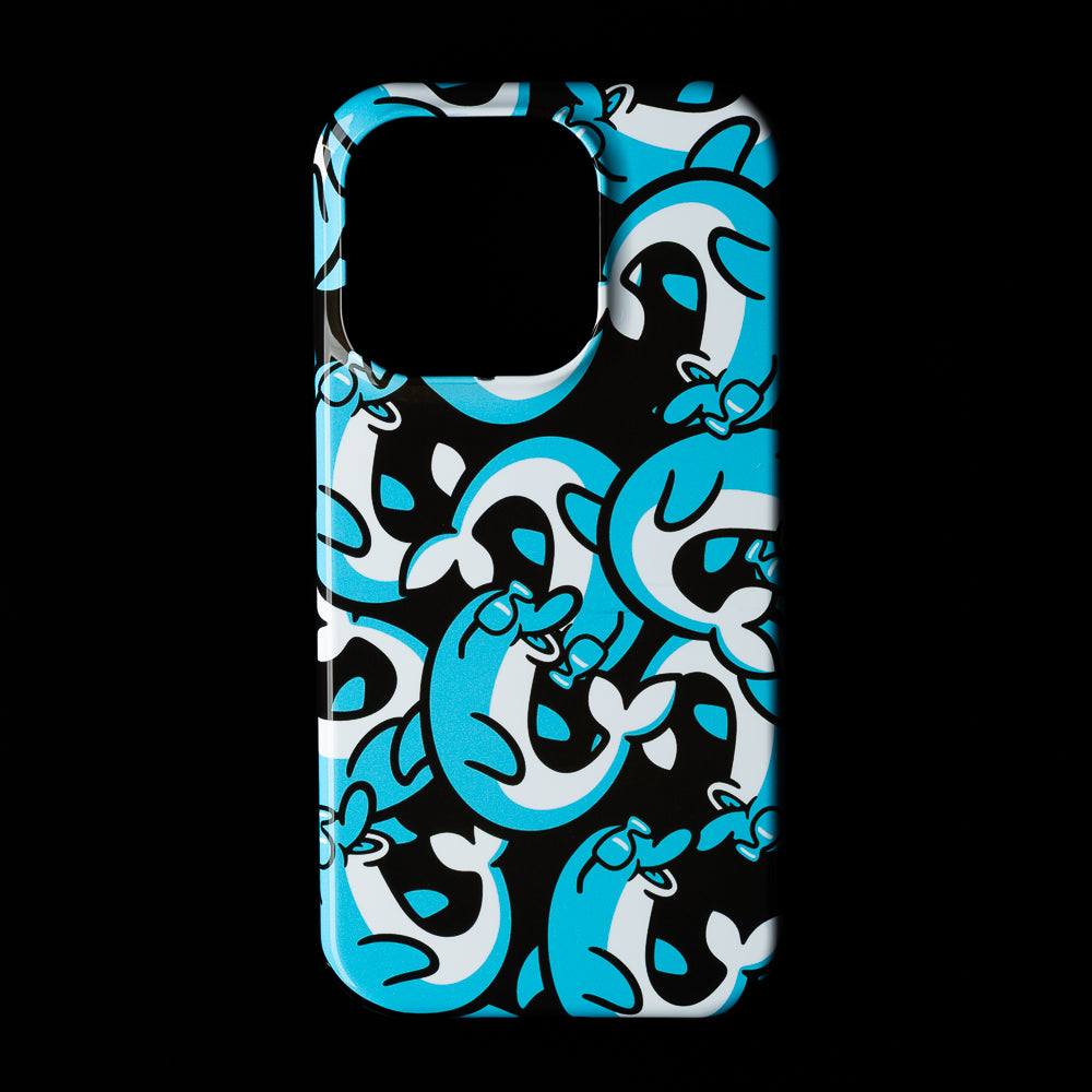 SWAG Golf stacked flippers blue and black flipper themed Apple iPhone mobile phone case.