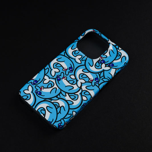 Swag Golf stacked flipper blue and white Apple iPhone case.