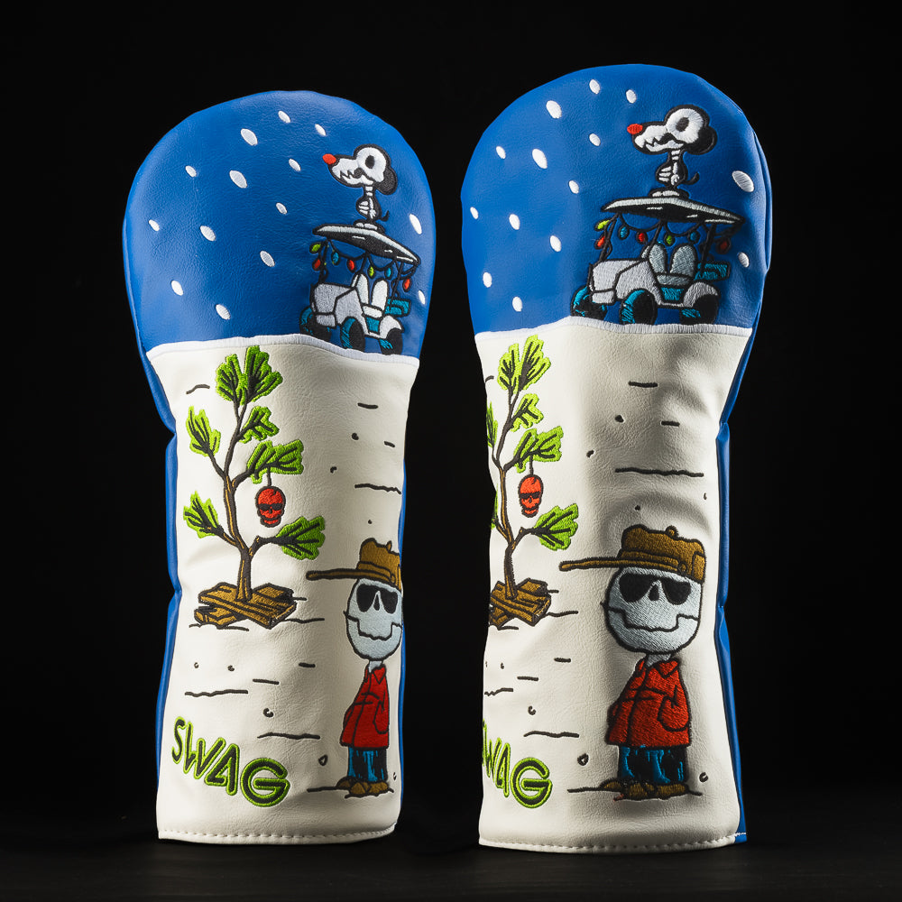 SWAG Golf good grief blue and white movie themed driver golf headcover made in the USA.