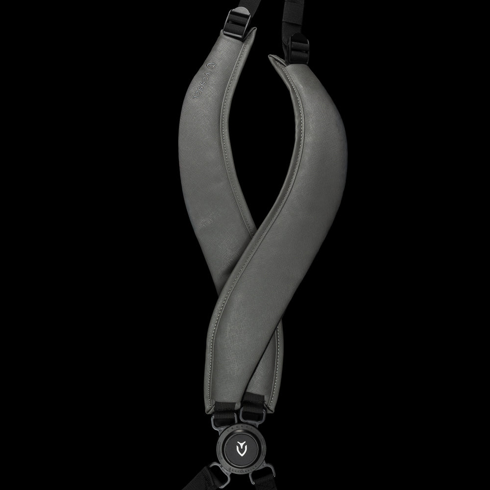 SWAG x Vessel VLS Lux grey golf stand bag with a Defaced Joker embroidered ball pocket panel.