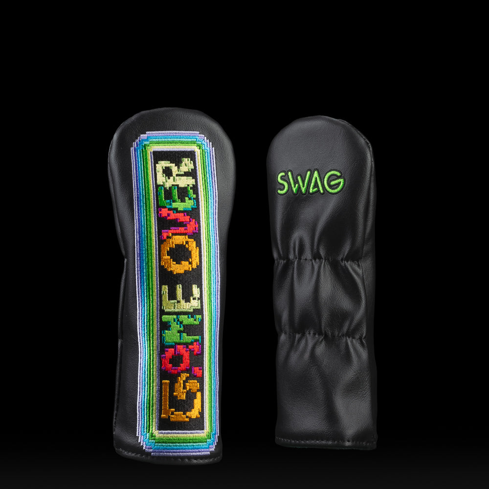 16-BIT Teenage Mutant Ninja Turtles hybrid golf headcover with “game over” button.