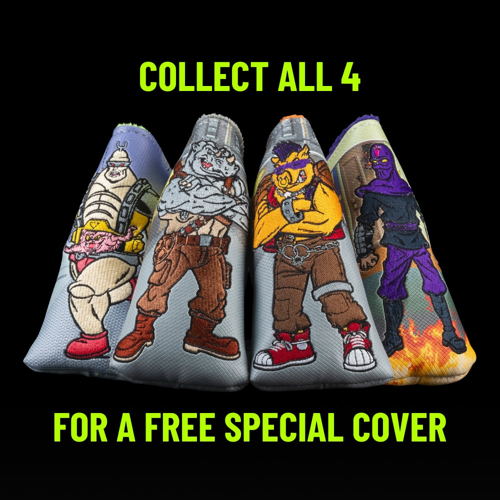 V12☆CRAZY LETTER SNEAD☆クレイジーレタースニード☆ゴルフ SWAG Golf TMNT Villains Character Chase Blade Covers – SWAG Golf Co