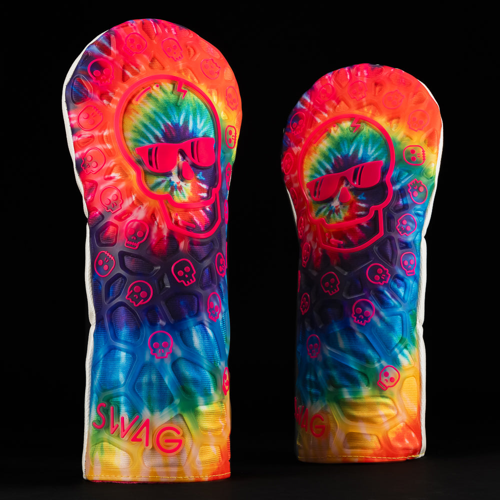 SWAG Golf tie-dye skull thermo-plastic polyurethane driver golf headcover.