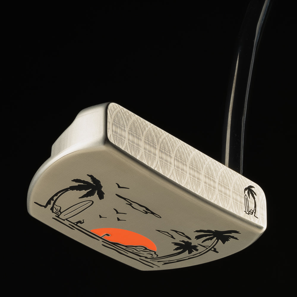 SWAG Golf Vintage Hawaii The Boss 2.0 limited edition stainless steel mallet putter milled in the USA.
