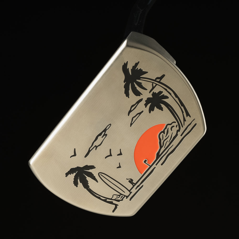 SWAG Golf Vintage Hawaii The Boss 2.0 limited edition stainless steel mallet putter milled in the USA.