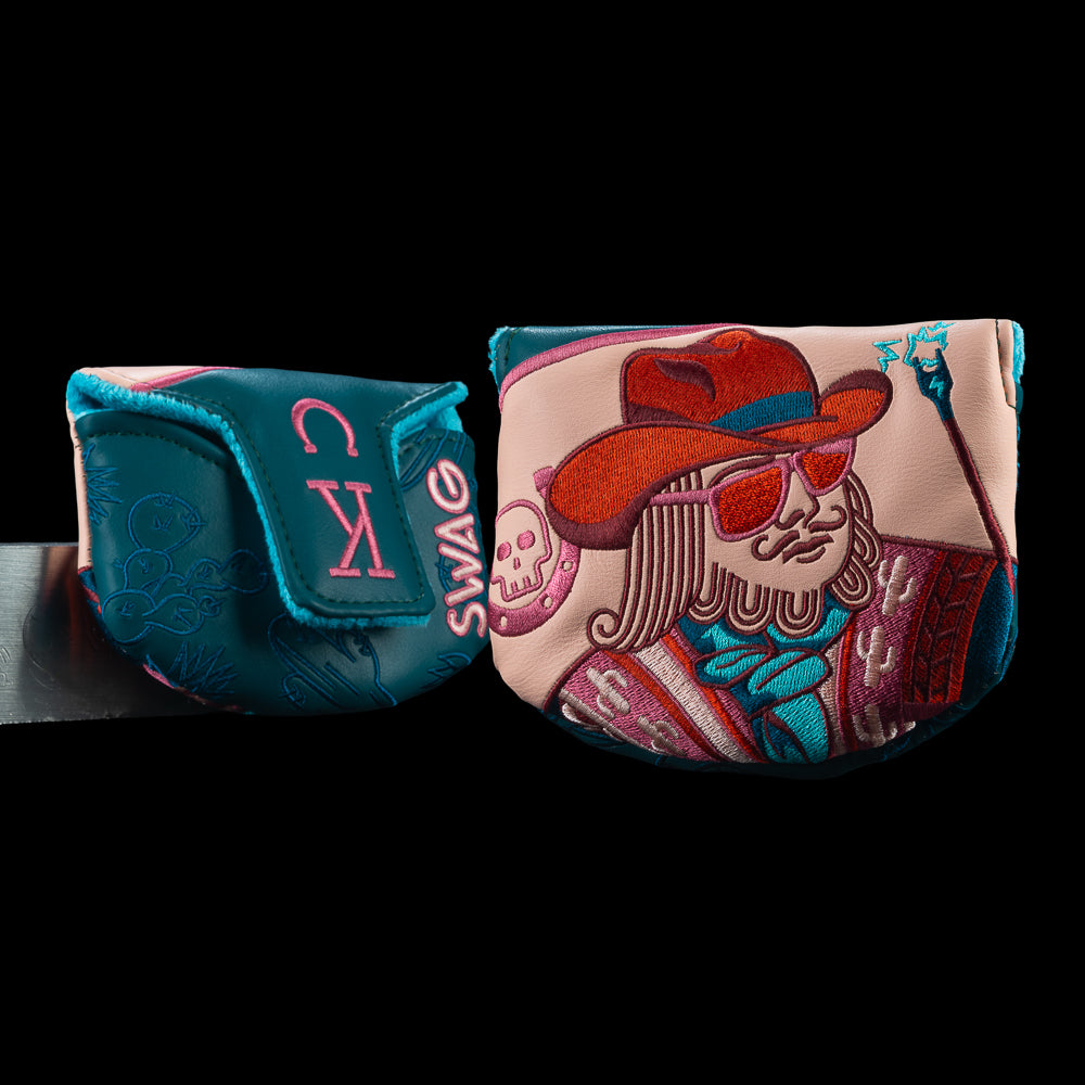 SWAG Golf Cowboy King Boss Mallet cover featuring Western card king artwork and bold design