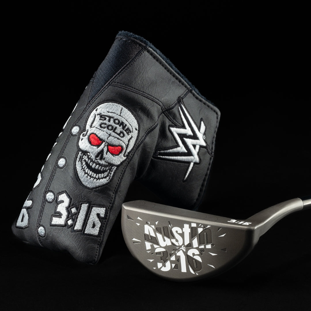 WWE x SWAG Golf Stone Cold Austin 3:16 limited edition golf putter made in the USA.