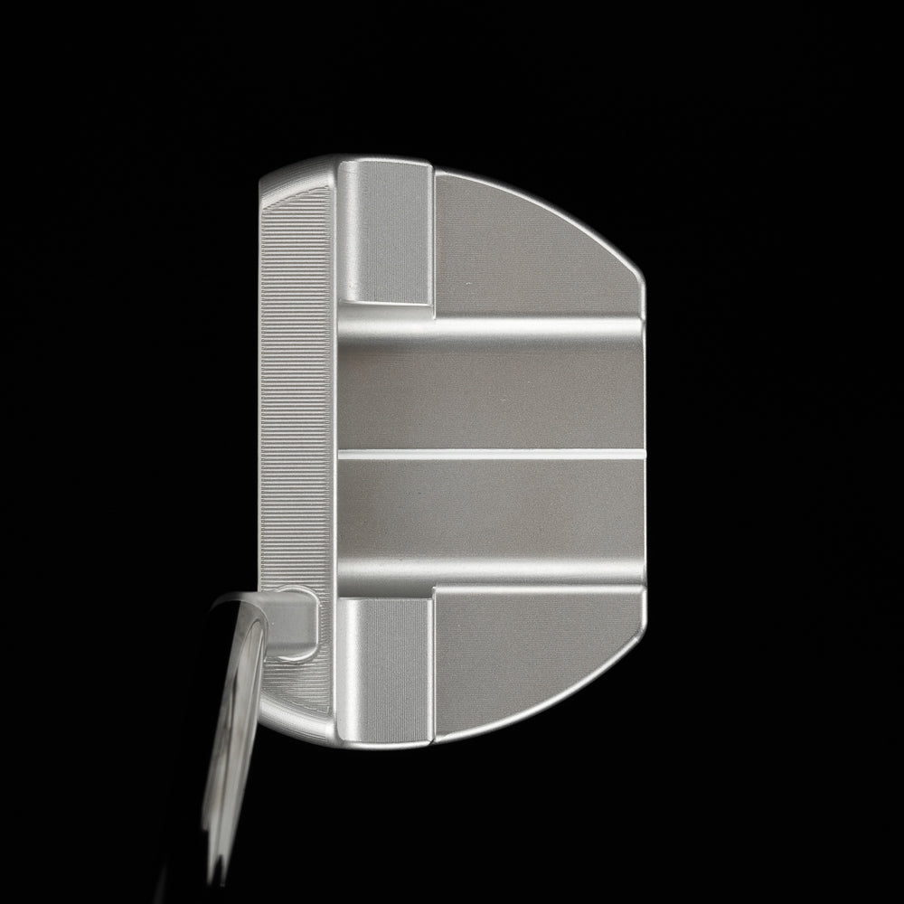 SWAG Golf WM stacked skulls The Boss stainless steel tour satin mist putter made in the USA.