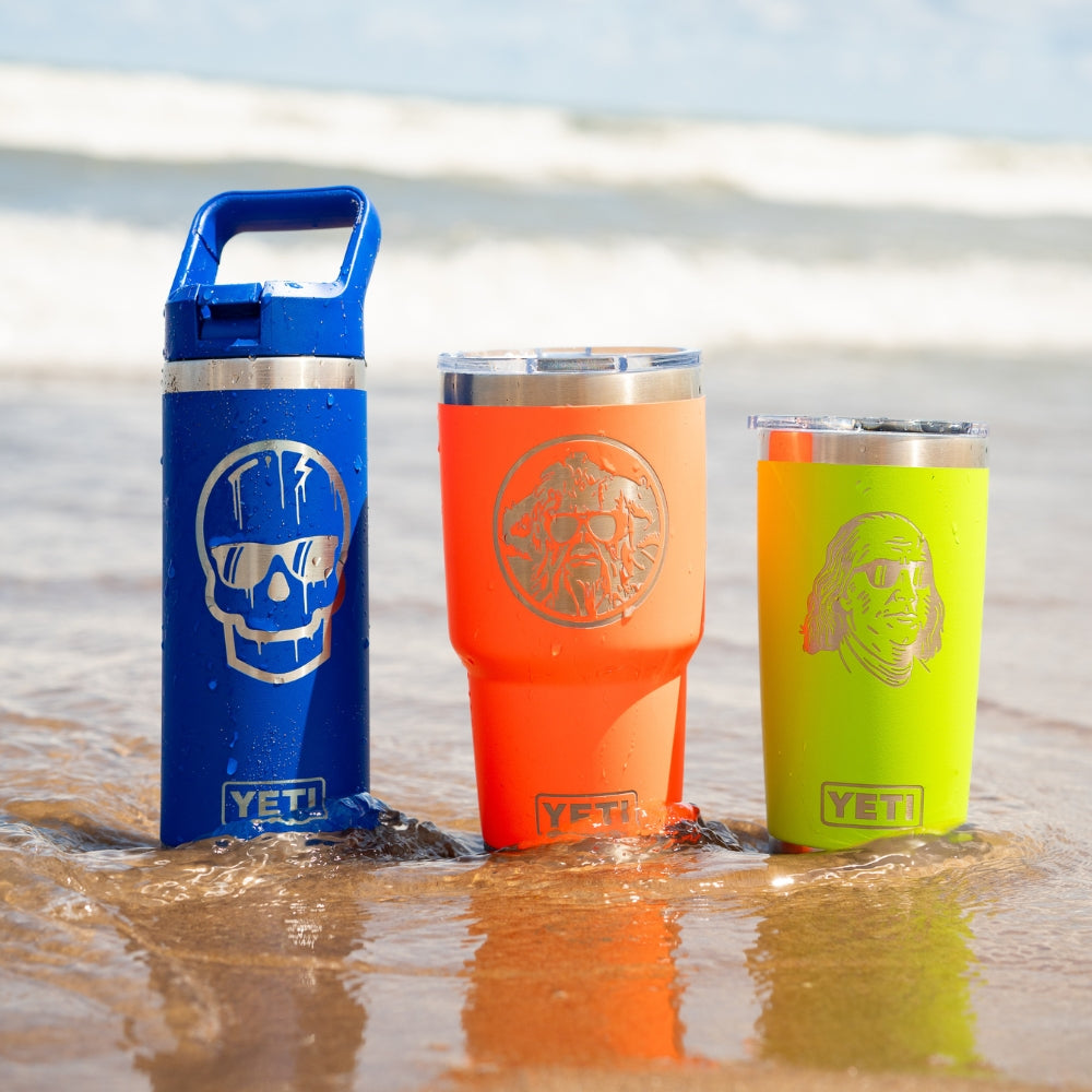 Dripping Skull Blue YETI Rambler 18oz