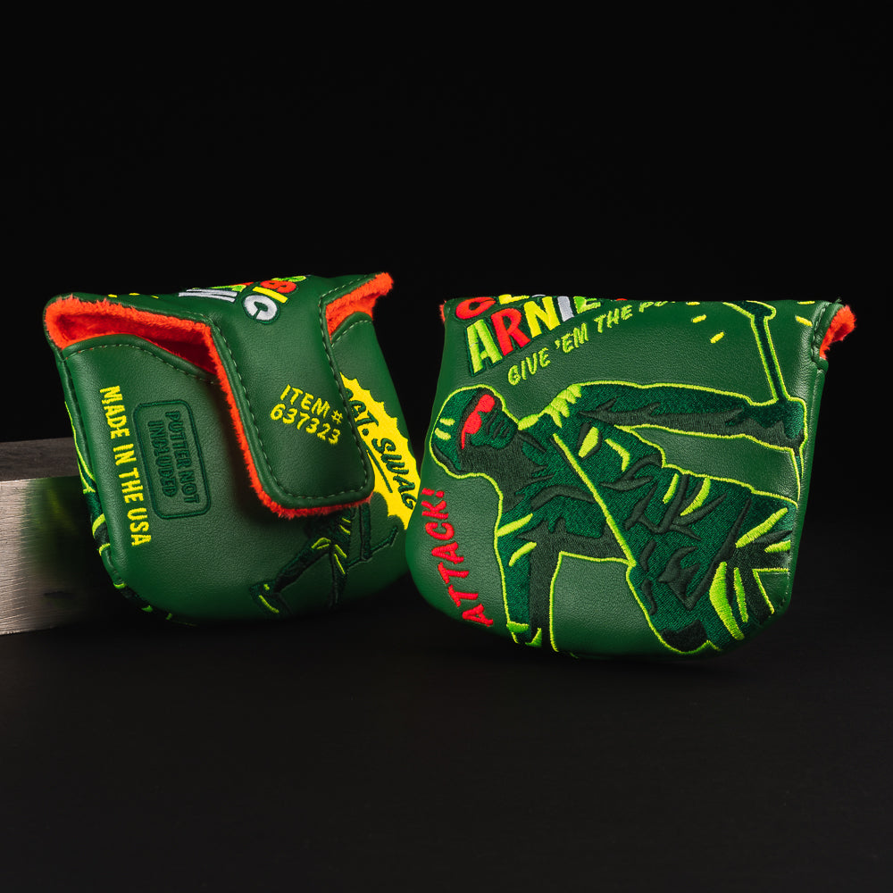 Classic Arnie Men Sergeant green army men themed mallet putter golf club head cover made in the USA.