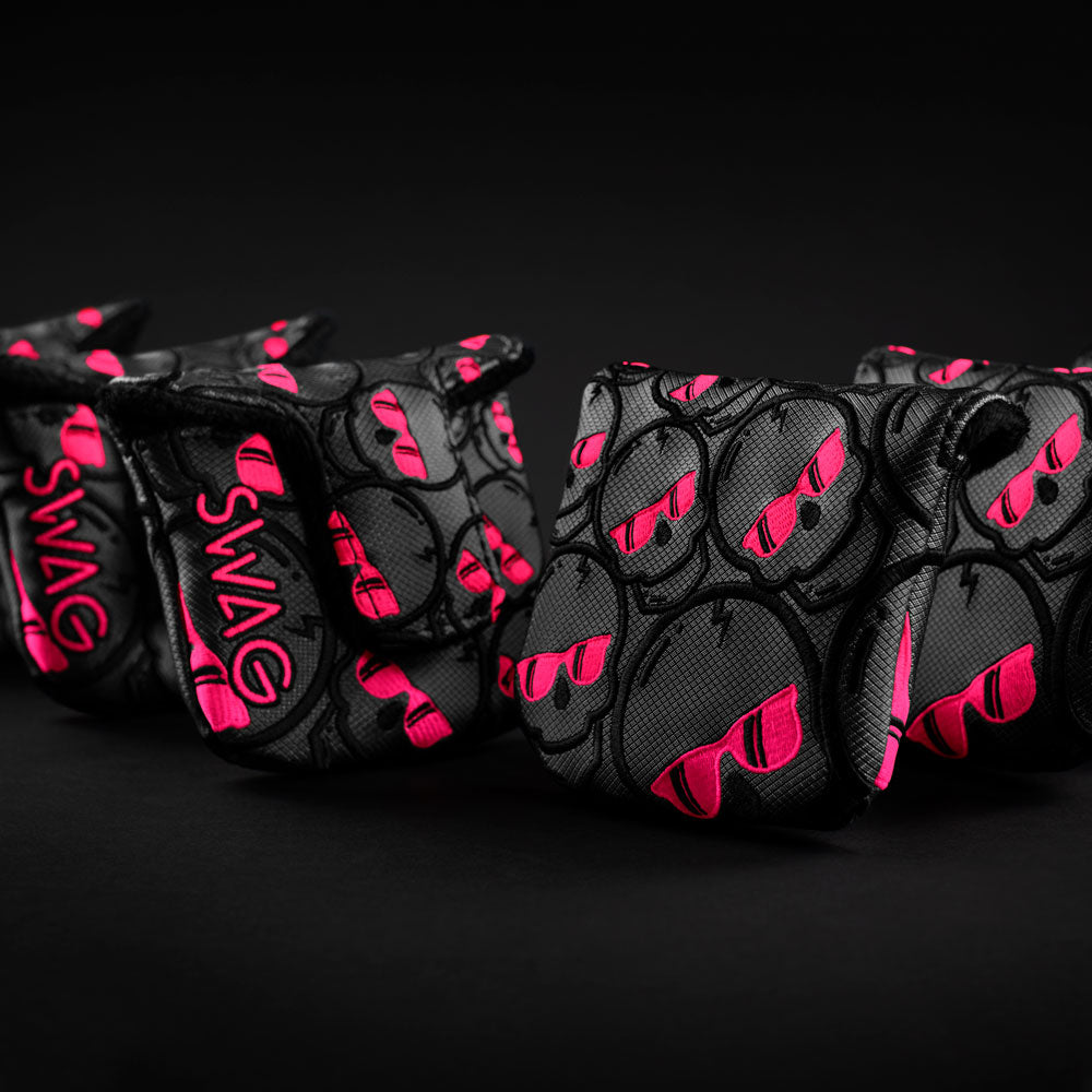 Azalea Pink Concentric Skulls Mallet Cover