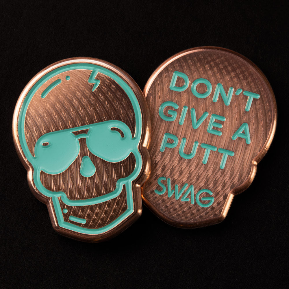 Patina Aviator Copper Skull Marker
