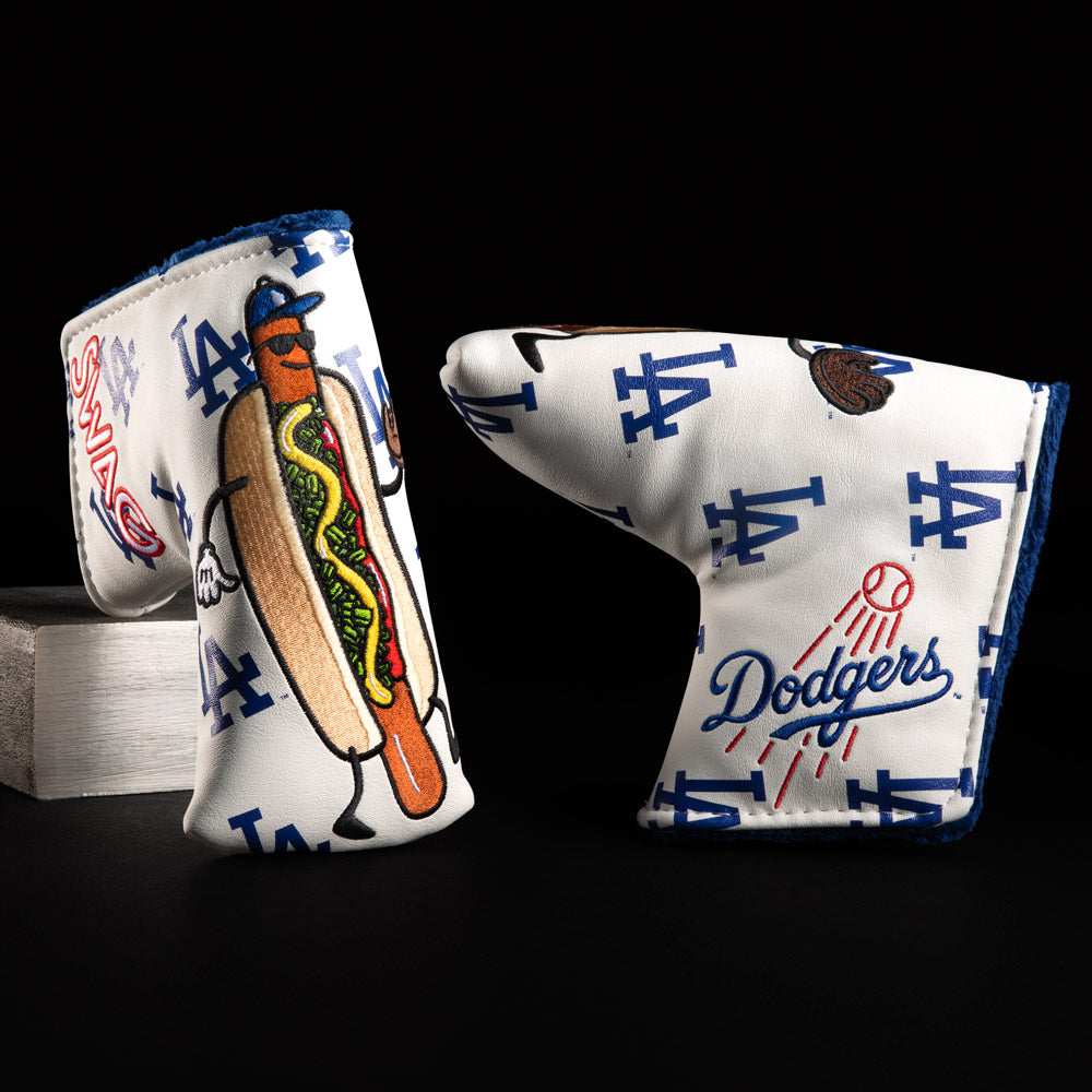 MLB Los Angeles Dodgers Golf Vintage Magnetic Blade Putter Cover