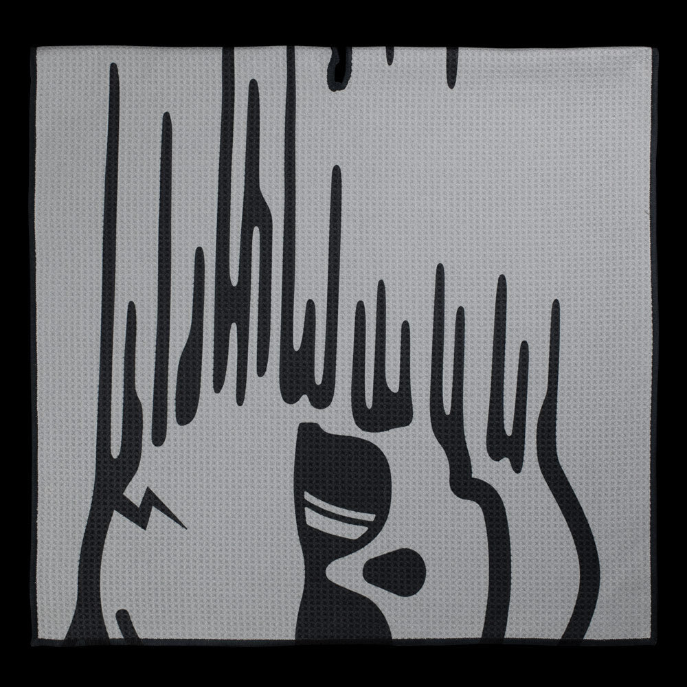 Gray Melting Skull Towel