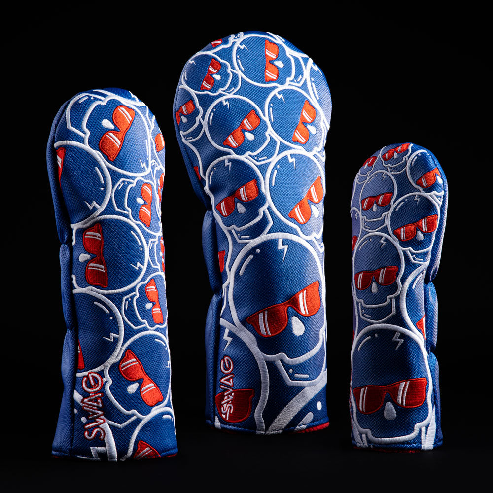 Patriotic Concentric Skulls Wood Cover Set