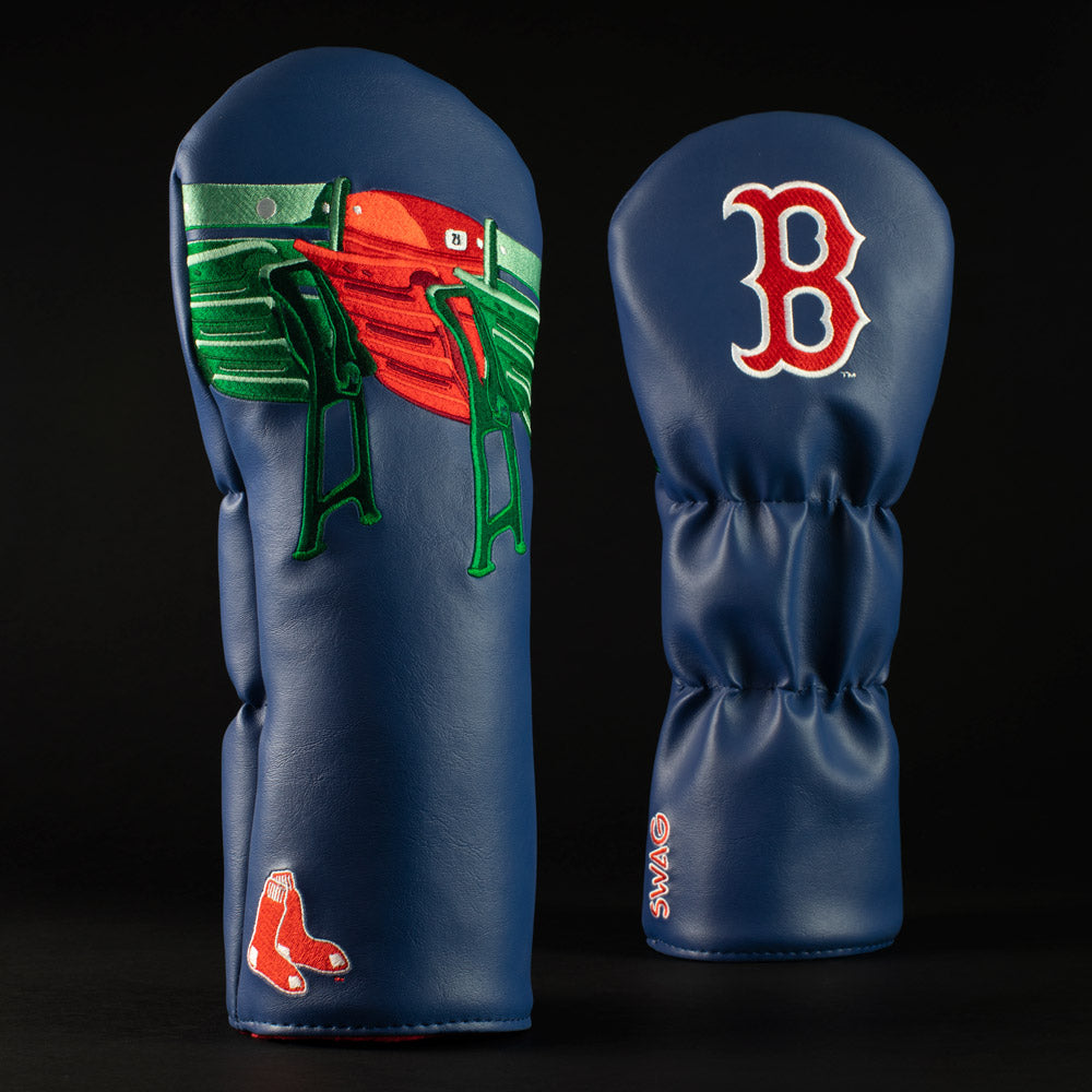 Boston Red Sox red seat driver golf club head cover made in the USA.
