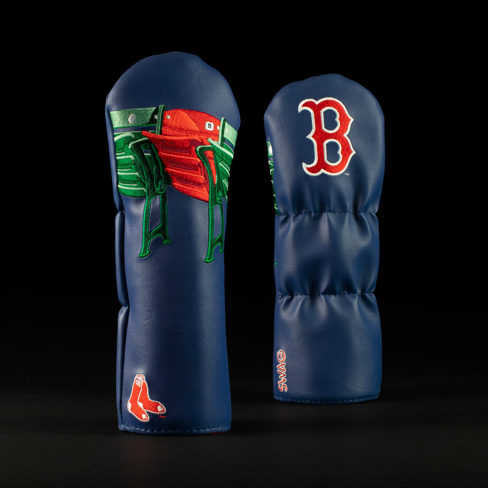 Officially licensed MLB Boston Red Sox red seat fairway wood golf club head cover made in the USA.