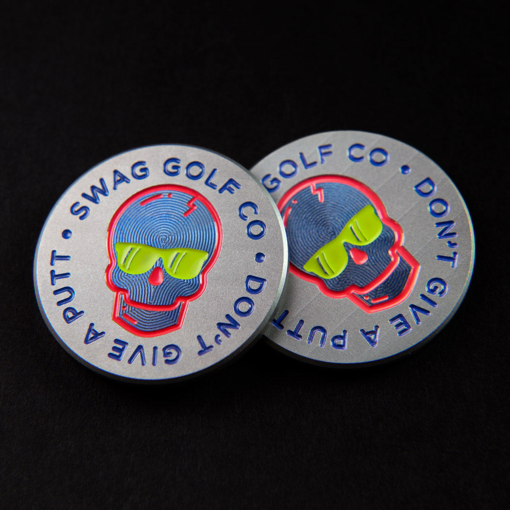 Don't Give A Putt Skull Marker