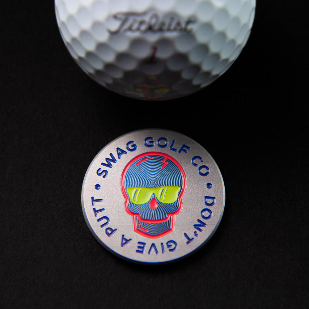 Don't Give A Putt Skull Marker