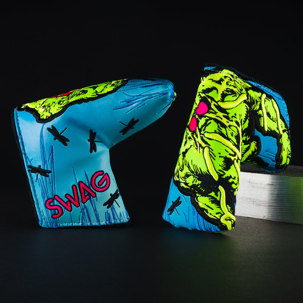 Swag Thing version 6.0 blue and green blade putter golf club head cover made in the USA.
