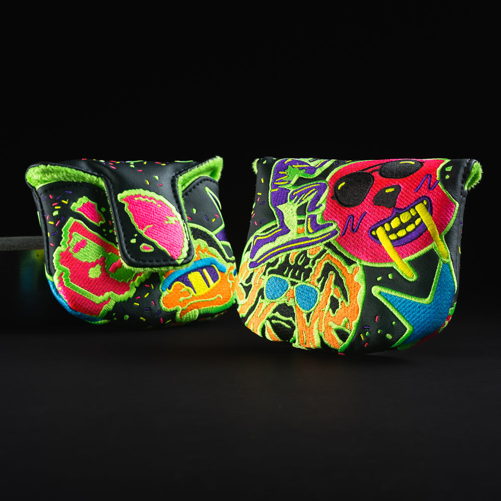 Swagmas burnt cookie themed mallet putter golf club head cover made in the USA.