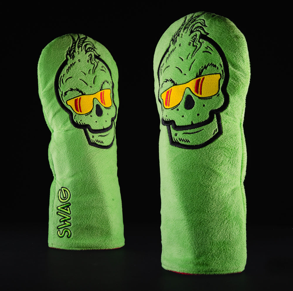 Swagmas Mean One Grinch green driver golf club head cover made in the USA.