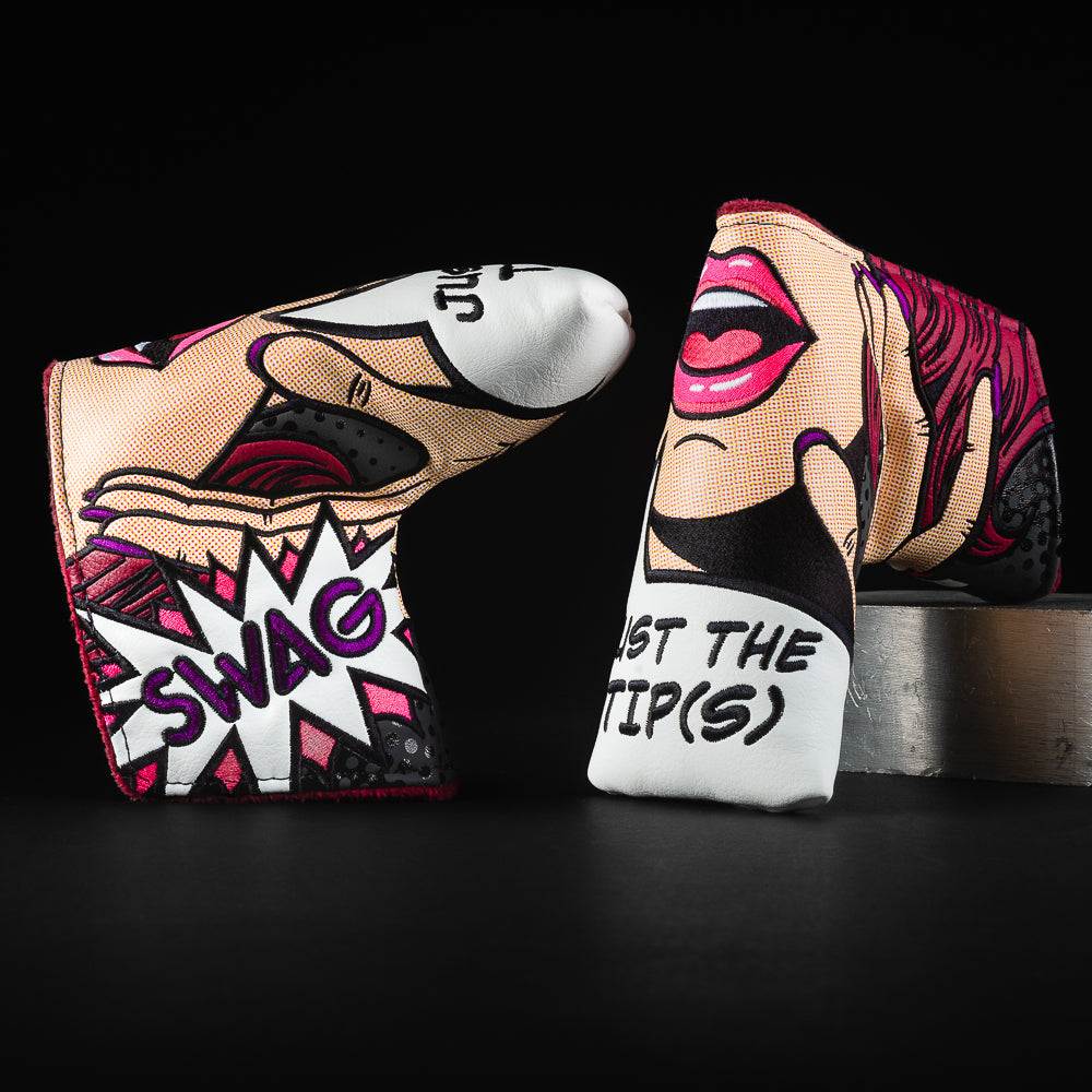 Swagatha Just The Tips blade golf putter head cover made in the USA.