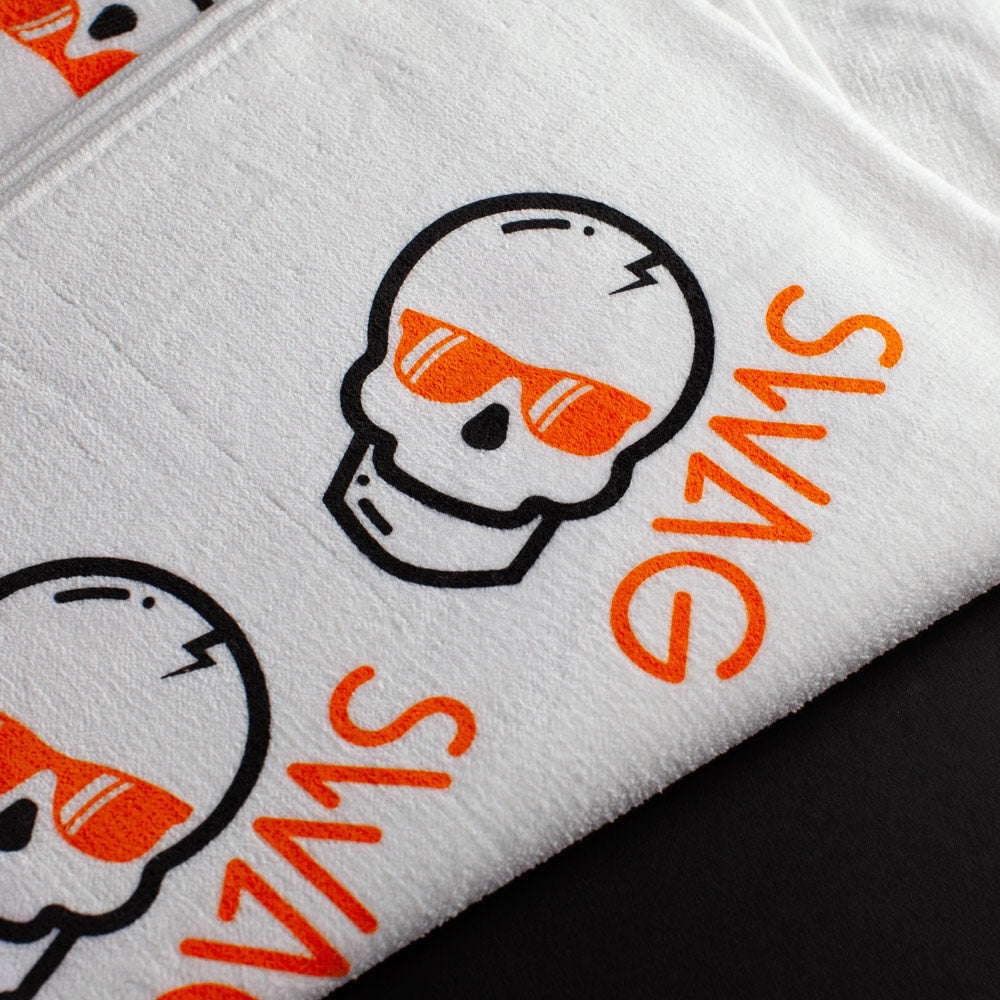 Skull Pattern Orange Towel