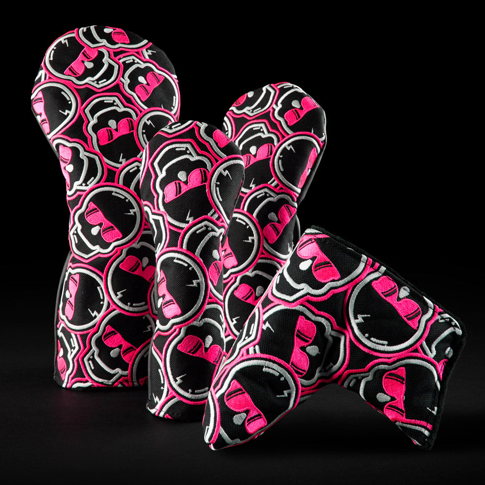 Pink Stacked Skulls Eclipse Cover Set