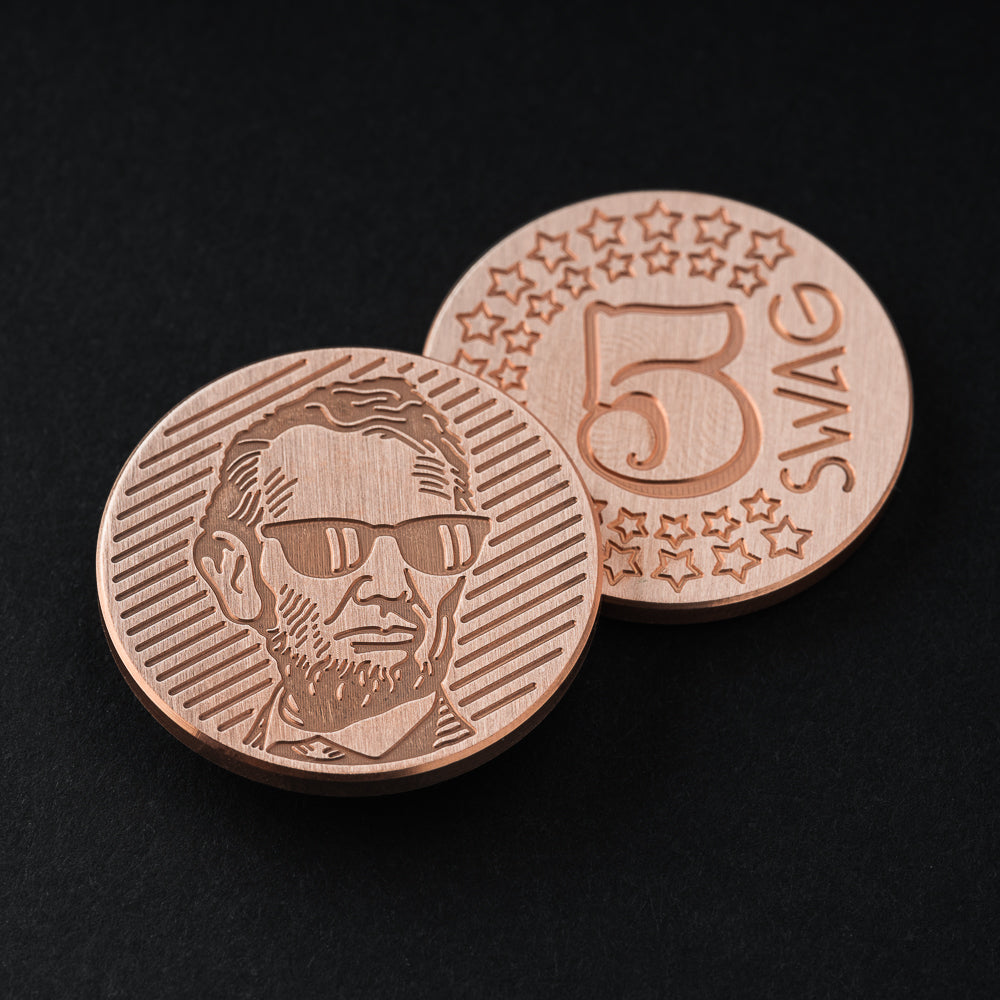 Lincoln golf ball marker accessory made in the USA.