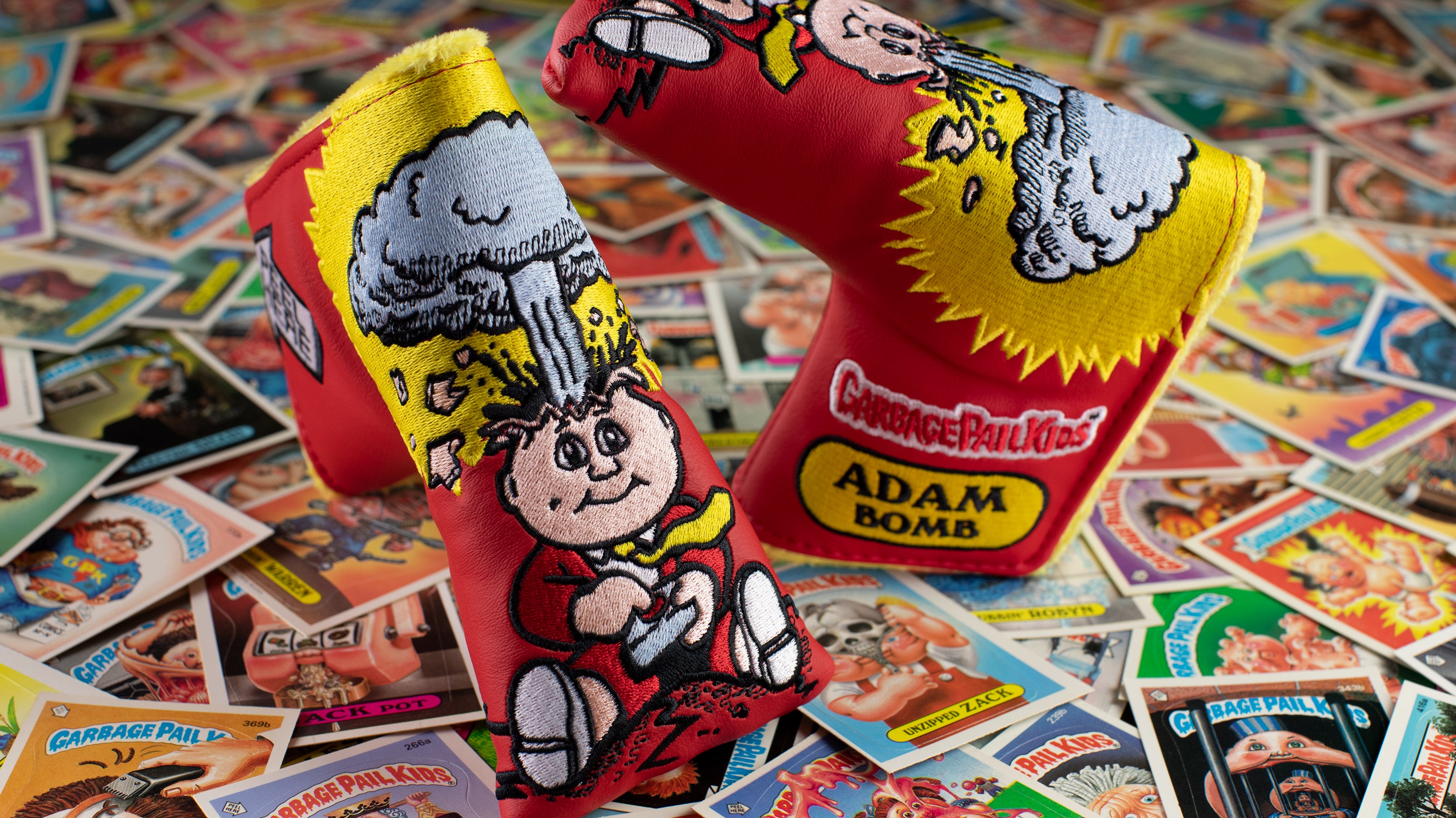 Officially licensed Garbage Pail Kids golf accessories by Swag.