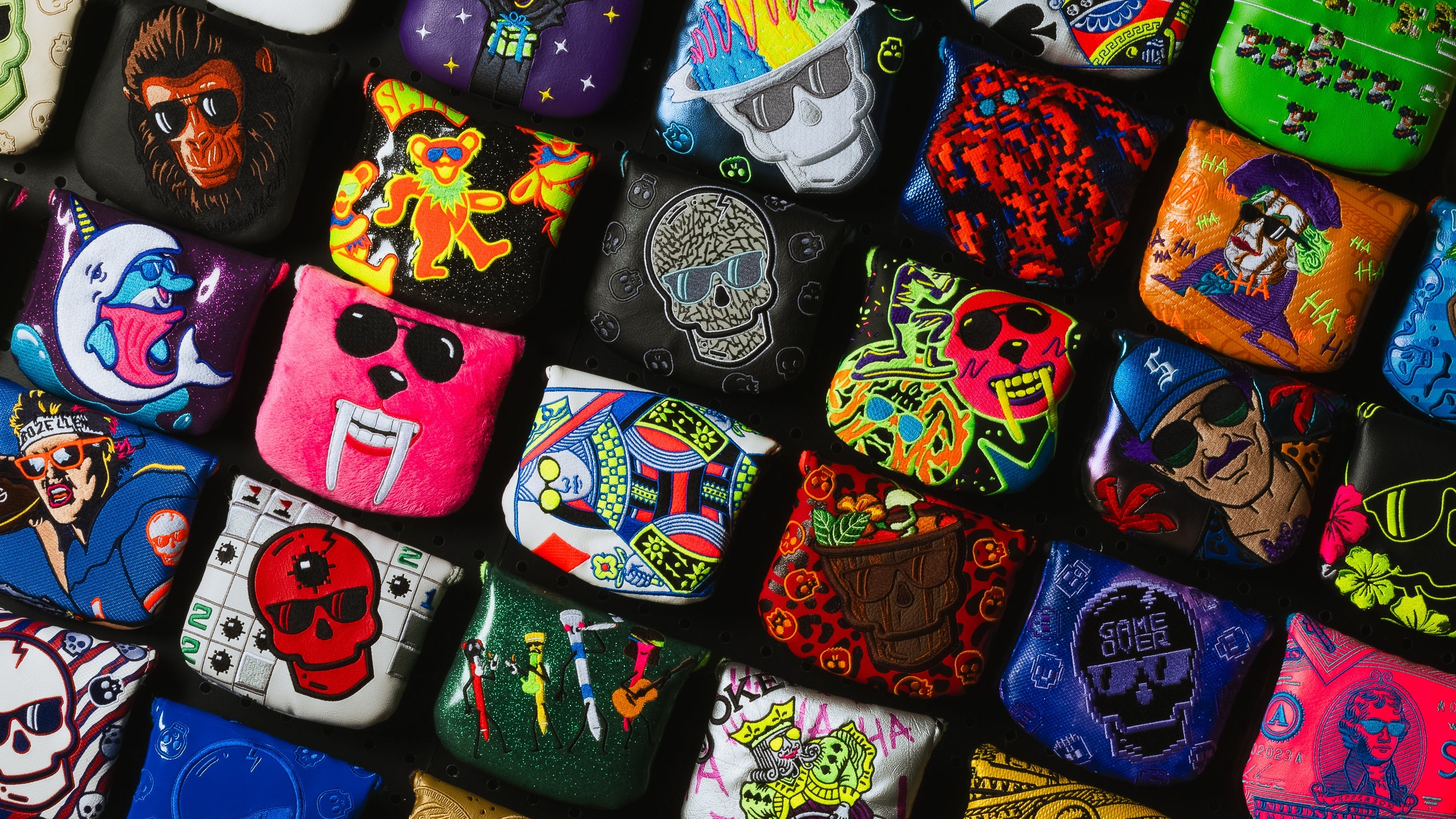 Swag mallet golf headcovers with insane designs and made in the USA.