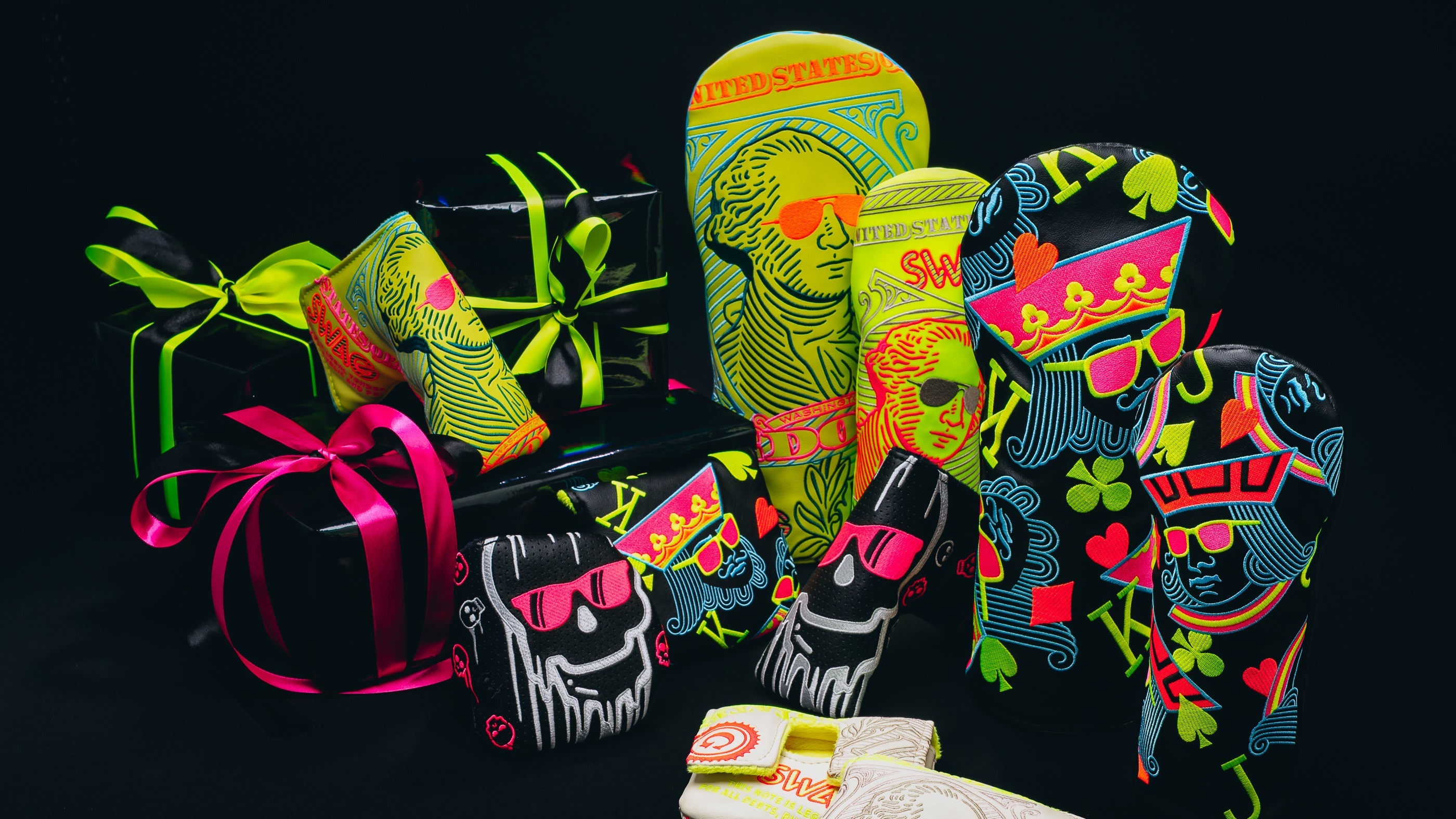 SWAG Golf Holiday Gift Guide featuring officially licensed sports team headcovers and other items SWAG's core collection.