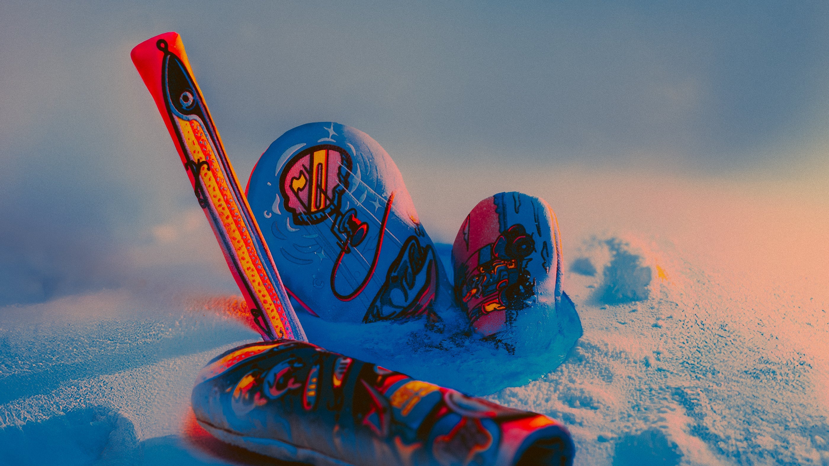 SWAG Golf Winter Collection featuring ice fishing and Yeti No OFFSZN themed golf headcovers and accessories.