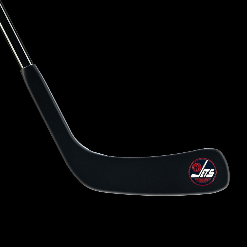 SWAG Golf X Winnipeg Jets hockey stick putter black with Jets logo at the putters head.