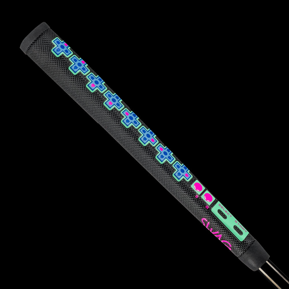 SWAG Golf black video game controller cheat code themed midsize putter grip.