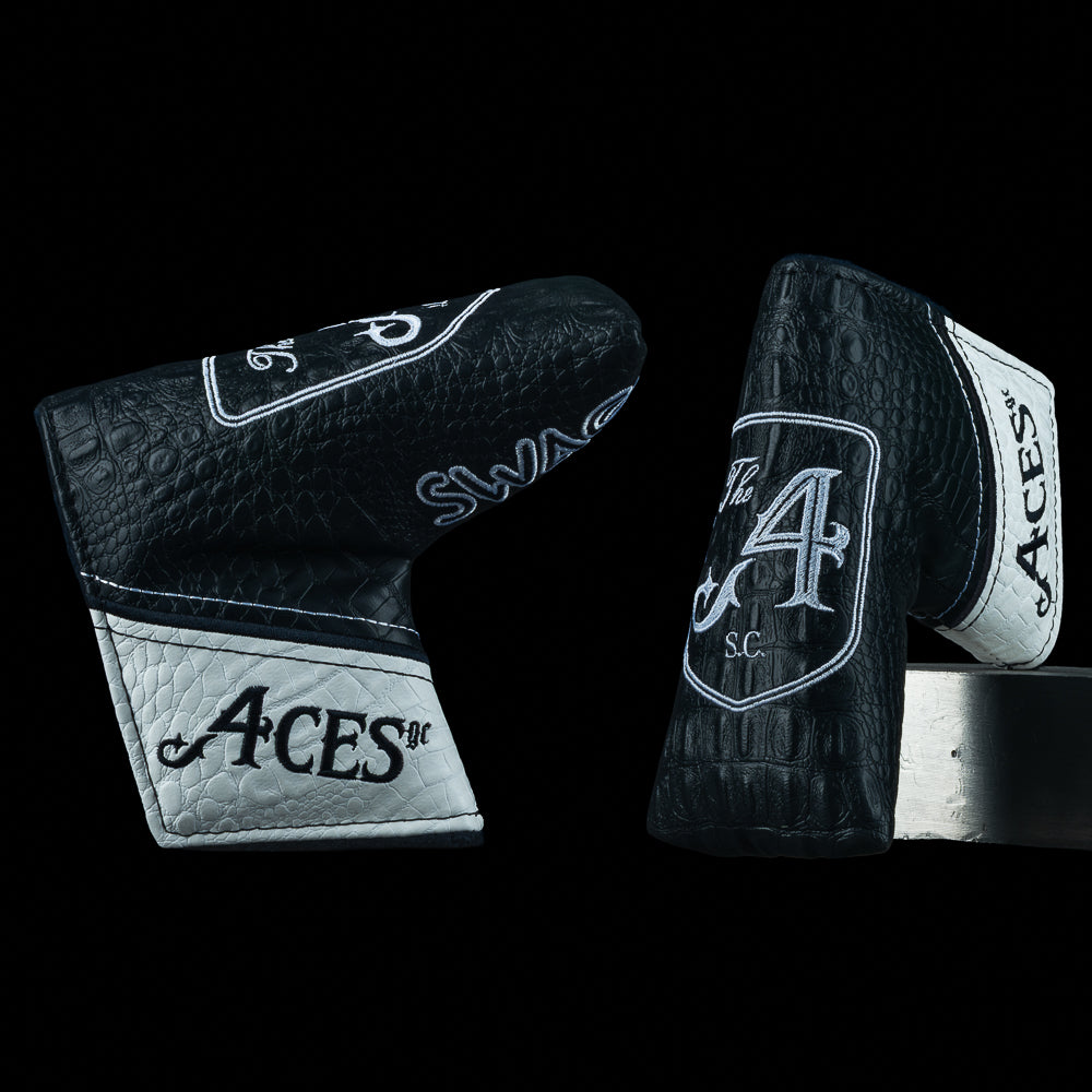 SWAG Golf x 4Aces official social club themed blade putter golf headcover.