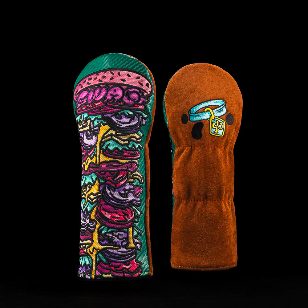 SWAG Golf Swaggy Snacks brown and green sandwich themed fairway wood golf headcover.